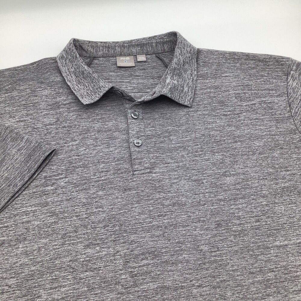 Ping Mens Sensorcool Short Sleeve Golf Polo Gray‎ Size XXL